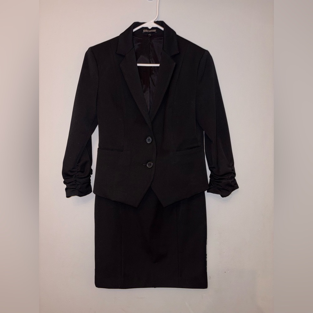 Express Black Women's Blazer and Skirt Suit
